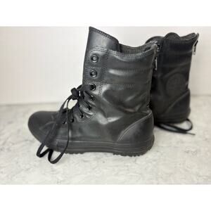 Converse Chuck Taylor All Star extra high black rubber boots women's size 8